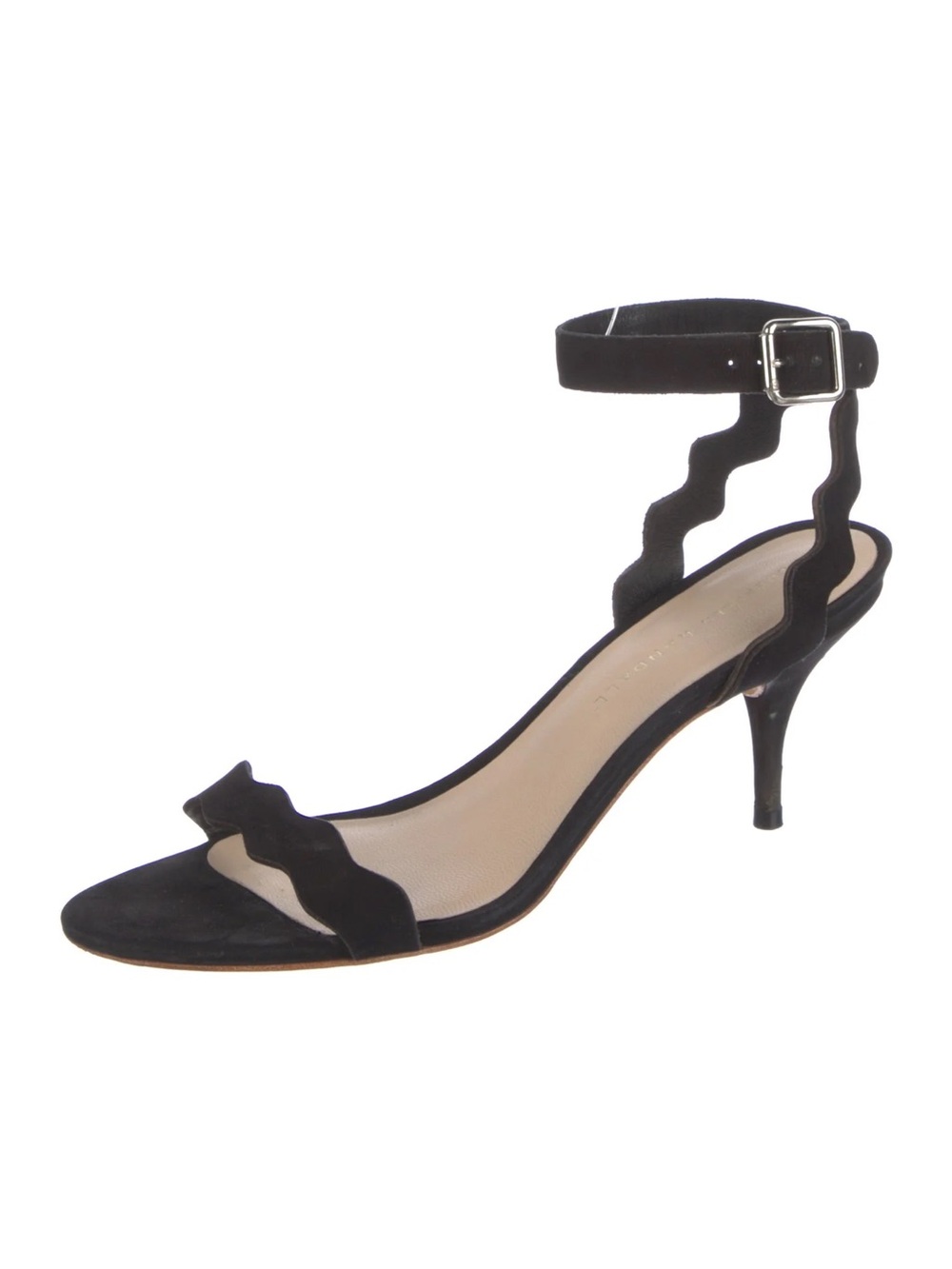 Loeffler Randall Reina black suede sandals size 7